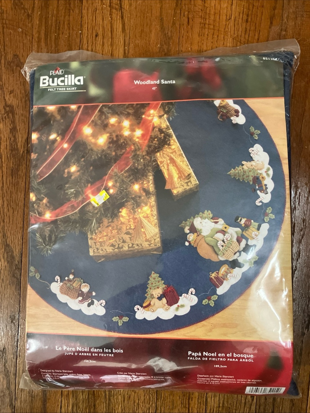 Bucilla Navy Blue Felt Santa & Woodland Tree Skirt